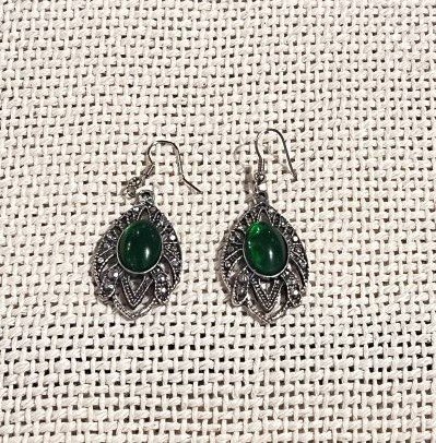 moroccan green earrings