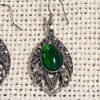 green stone earrings