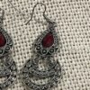 red dangle earrings2 boucles d oreilles rouge