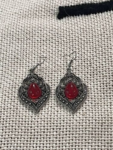 red earrings