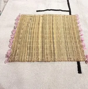 straw tassel placemat straw tassel placemat