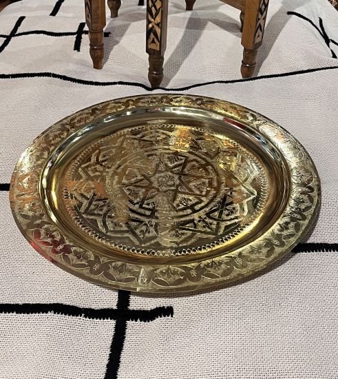 Moroccan coffee table in brass