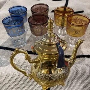 theiere et verres marocains pour le the
