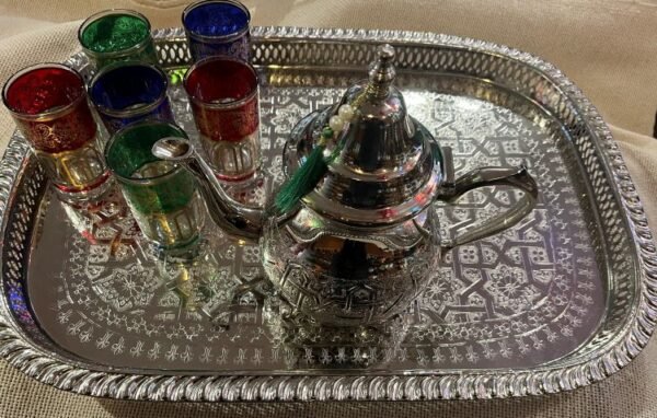 moroccan silver tea set