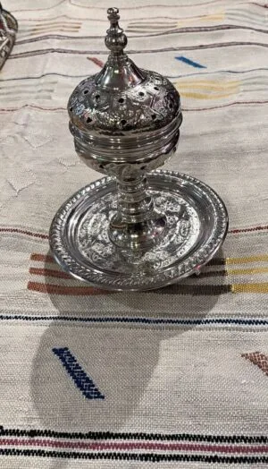 Bruleur encens Marocain en argent Bruleur encens Marocain en argent