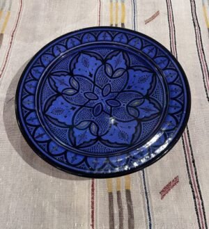 Moroccan blue plate assiette blue marocaine