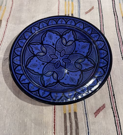 assiette blue marocaine