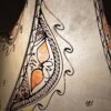 Moroccan lamp1 lampe marocaine en cuir de peau de chevre