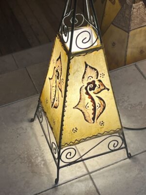 lampe en peau marocaine1 lampe en peau marocaine