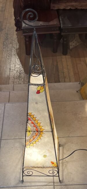 lampe marocaine en peau de chevre et henne lampe marocaine en peau de chevre et henne