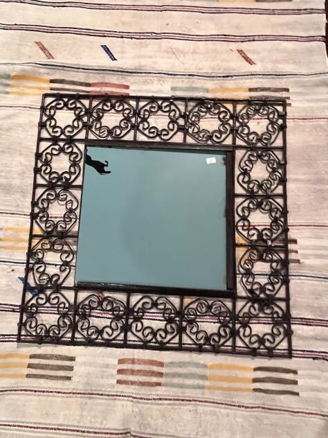 hamdmade metal mirror