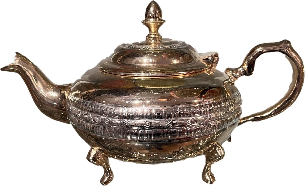 Moroccan brass silver teapot