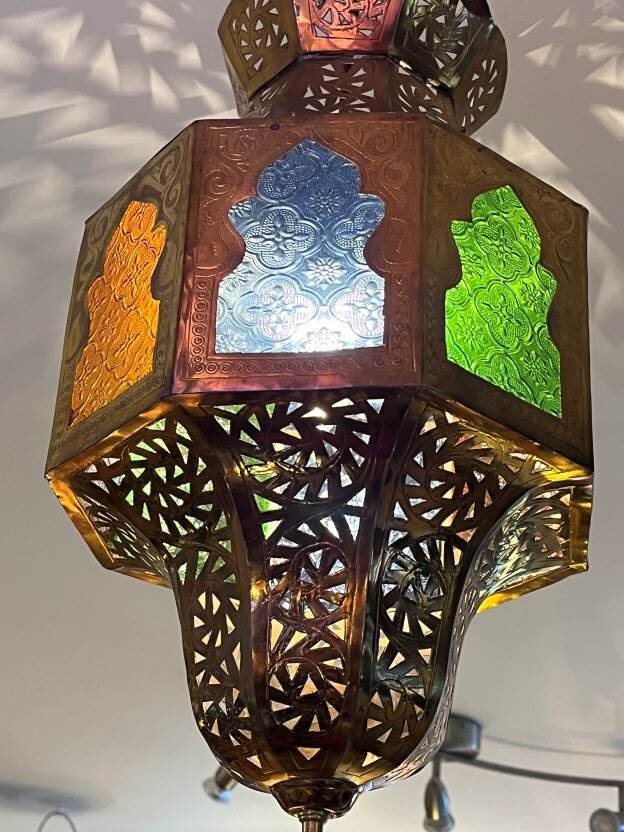 Moroccan brass lantern6 lampe en cuivre montreal