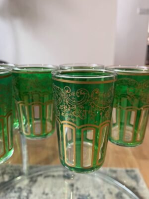 verres a the marocains couleur vert1 verres a the marocains