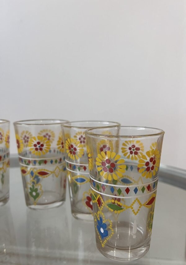 drinking Moroccan berber tea glasses