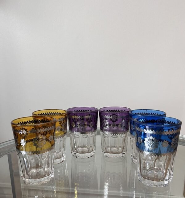 Moroccan floral tea glasses