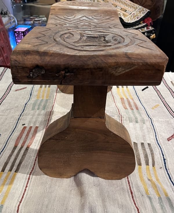 banc en bois noyer berbere