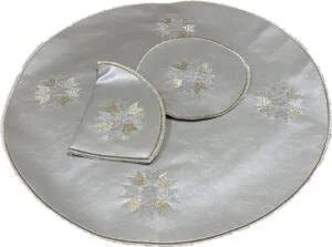 Faux Leather cover tray, placemat and handle cover teapot