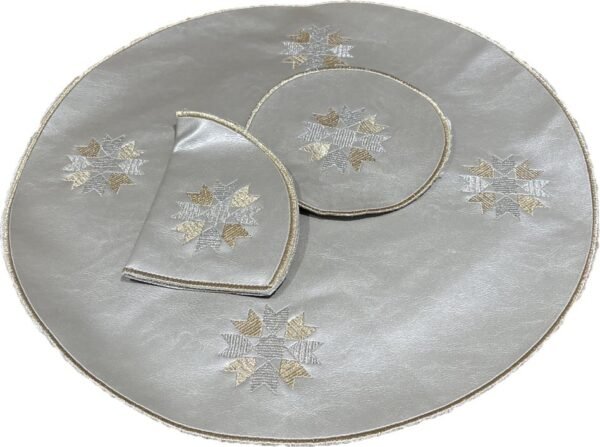 Faux Leather cover tray, placemat and handle cover teapot
