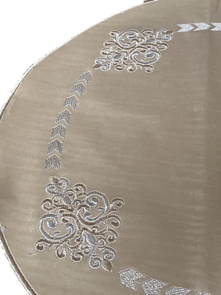 couvre plateau rond en faux cuir