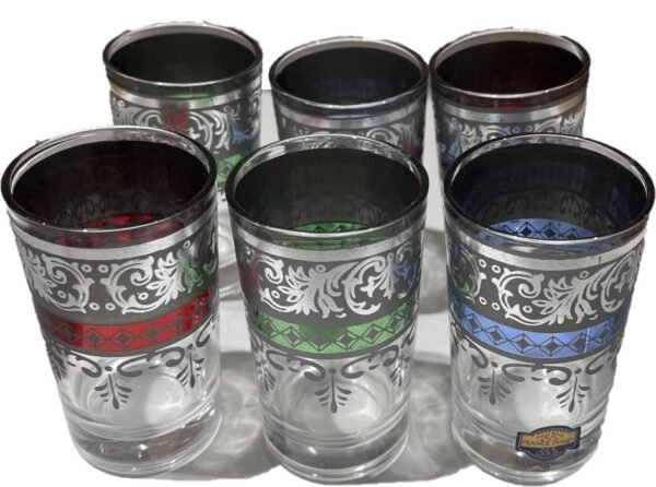 verres argentes pour le the marocain