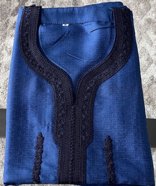 Moroccan blue long kaftan