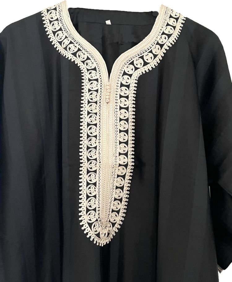 caftan noir pour homme