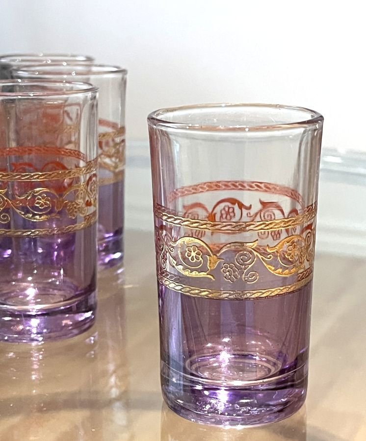 verres marocains mauve