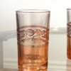 verres de maroc de couleur dore et orange