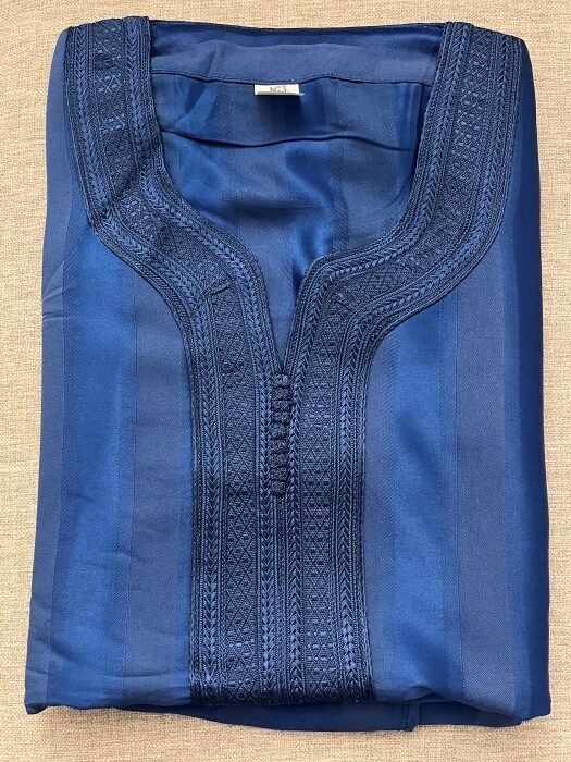 Moroccan blue gandora2 gandoura bleu Muslim clothing