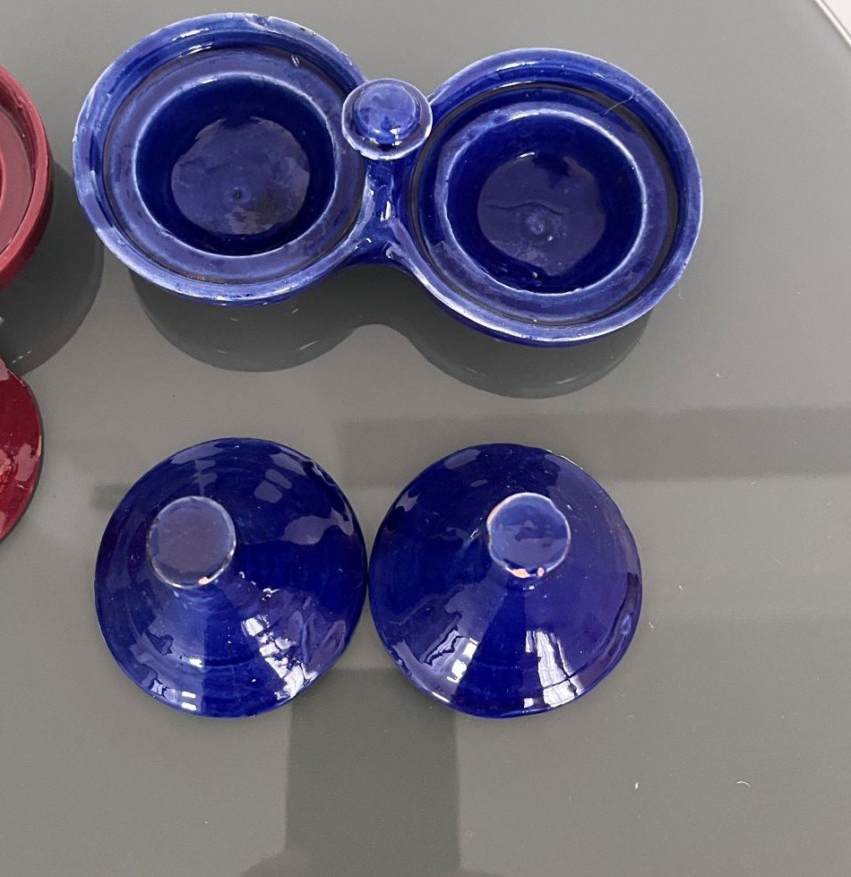 petit tagine pour epices couleur bleu