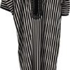 striped kaftan black and white