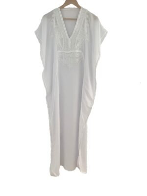 caftan couleur blanc pour femme fait au maroc