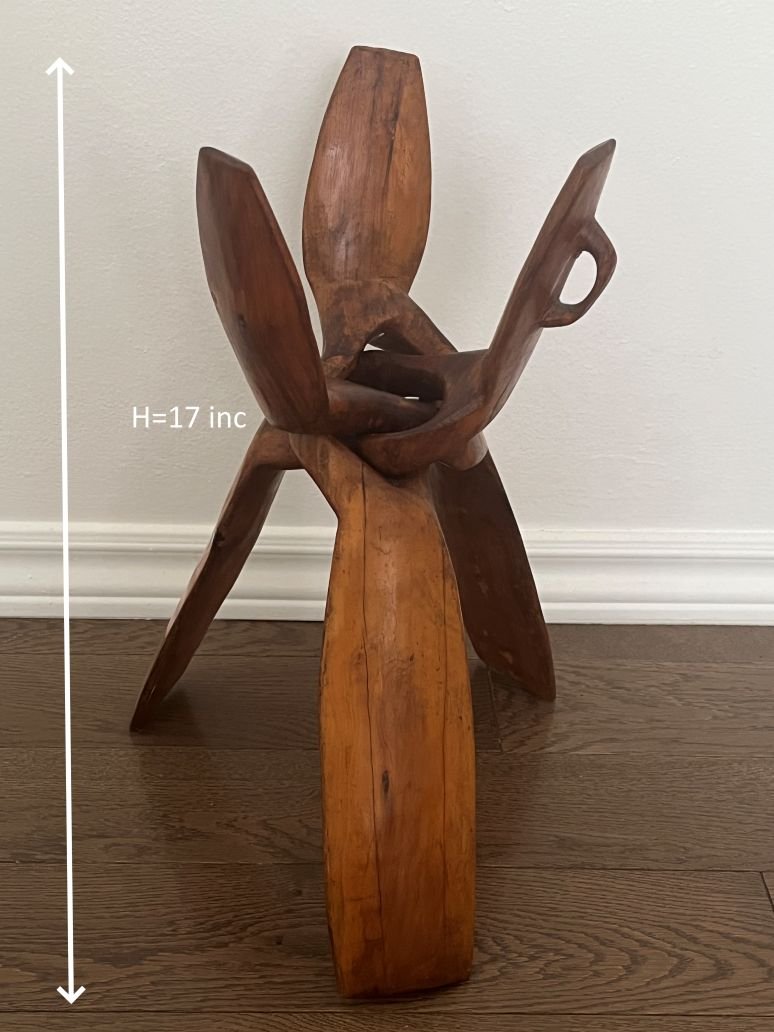 hauteur du bol sur pieds en thuya pour vide poche or pour plante