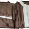 jabador-two-piece-set-cotton-brown-embroidered-front Vue avant du Jabador deux pièces en coton marron avec broderie pour tenue traditionnelle