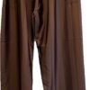 jabador-two-piece-set-cotton-brown-embroidered-pant Vue de pantalon du Jabador deux pièces en coton marron avec broderie pour tenue traditionnelle