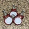 detail mini tagine trio rouge en ceramique pour epices