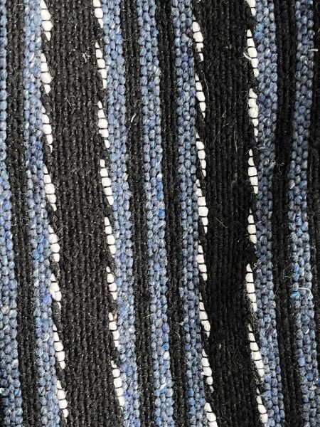 woven stripe details of winter djellaba