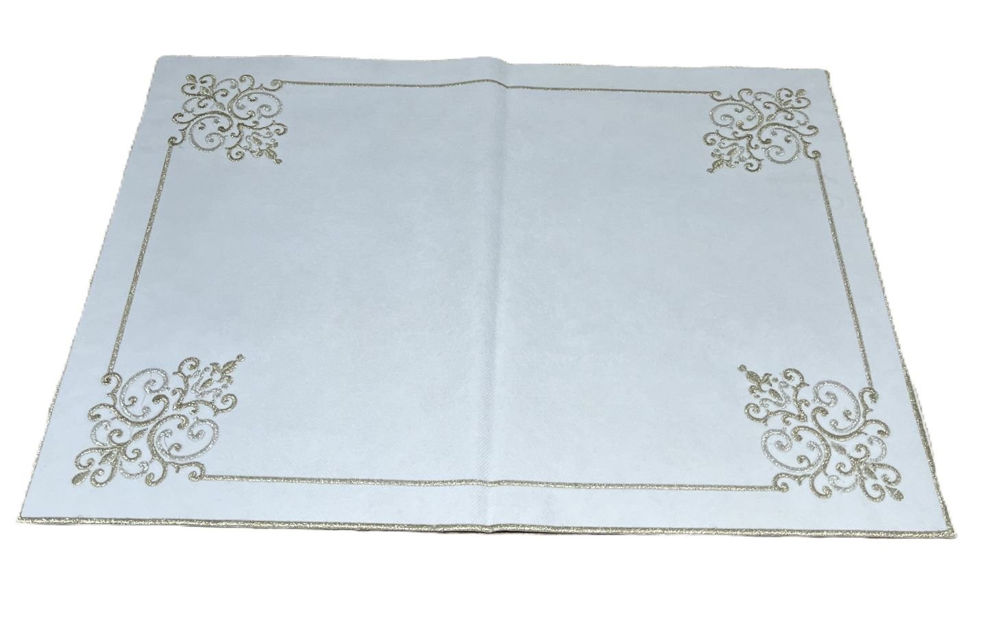 golden-tray-cover-back vue de dos de nappe pour le plateau