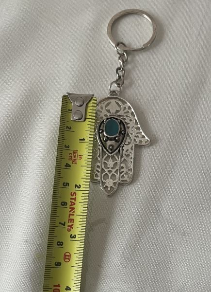 mesure 2 inch porte clefs main fatima