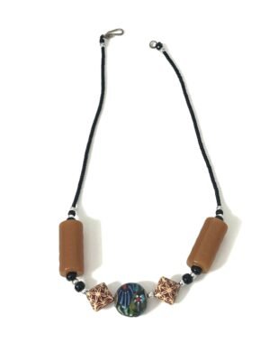millefiori-necklace collier composé d'anciennes perles de verre millefiori de Venise
