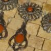 pendentifs en pierre orange vif