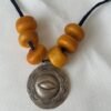 metal medallion back vintage berber necklace