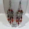 boucles oreilles berberes orange rouge