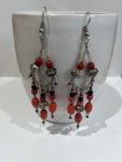 boucles oreilles berberes orange rouge