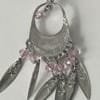 Fuchsia Pink Sterling Silver Earrings back