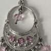 Fuchsia Pink Sterling Silver Earrings stones