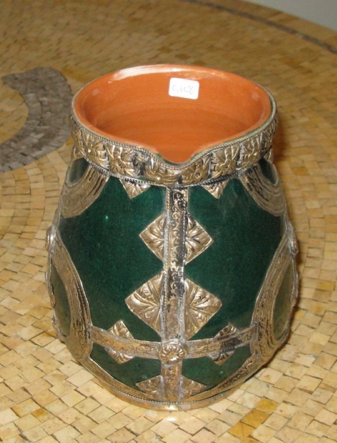 antique pichet marocain couleur vert