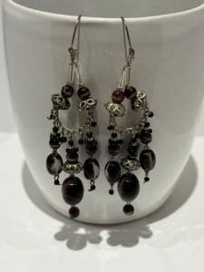 Boucles d'oreilles pendantes marocaines-berbères faites à la main