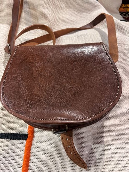 sac marocain en cuir marron
